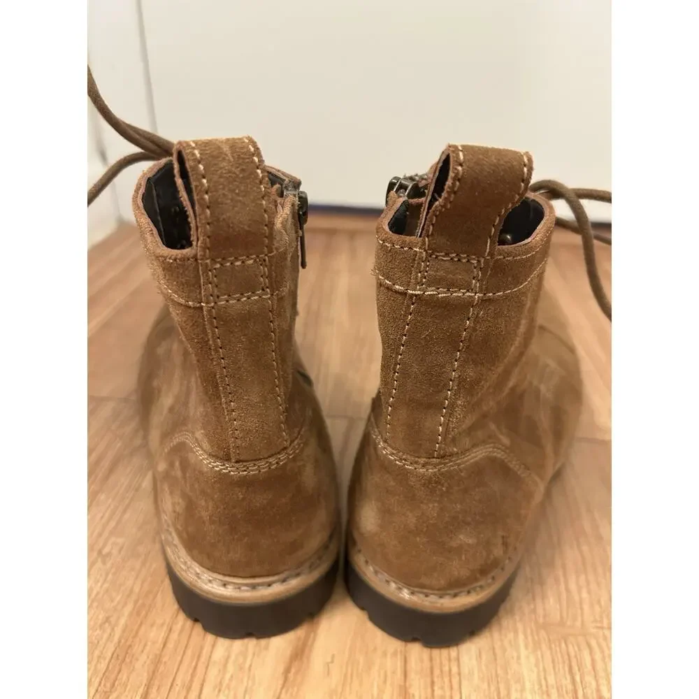 Frye Russell Chukka Tan Suede Leather Boots Men Sz 12 Lace Up Stylish Durable